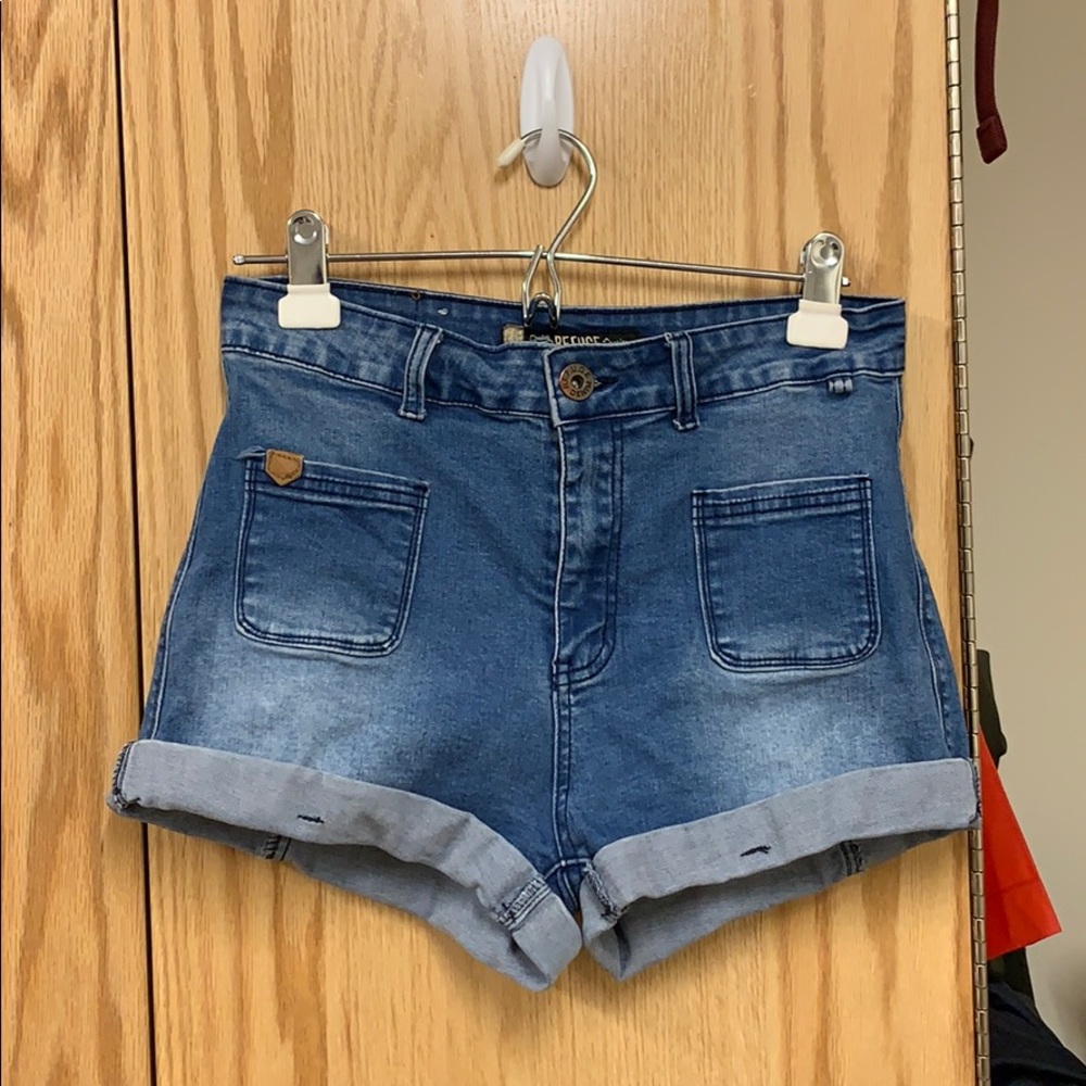 Super High-Waisted Denim Shorts